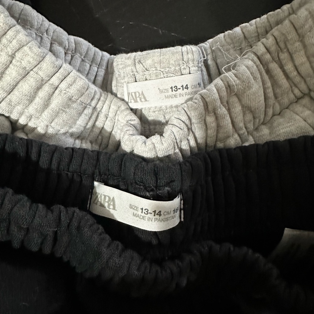 Zara Black and Gray Casual Pants